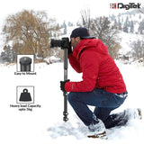 Digitek (DMP 60N) Professional Monopod with 4 Extendable Sections & Dual Mount Thread Adapter (1/4inch and 3/8inch), Load Upto: 5 kgs, Max. Operating Height: 157 cm