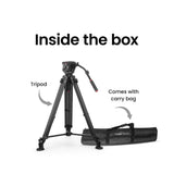 Digitek (DPTR 7080 VD) Platinum Heavy Duty Tripod with Professional Pan Head with Quick Release Plate Maximum Operating Height: 1984 mm, Max Load Upto: 15 kgs