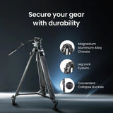 Digitek (DPTR 7080 VD) Platinum Heavy Duty Tripod with Professional Pan Head with Quick Release Plate Maximum Operating Height: 1984 mm, Max Load Upto: 15 kgs