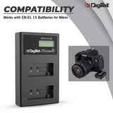 Digitek (DPUC 014S (LCD MU) ENEL15 for ENEL15) Platinum Charger DPUC 014S (LCD MU) ENEL15 for ENEL15 Battery