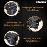Digitek (DPVH 110) Professional Video Head | Fluid Head with 2 Way Adjustable Pan Head | Supports Multiple Tripods & Monopods (Load Capacity-10 Kgs)