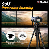 Digitek (DPVH 110) Professional Video Head | Fluid Head with 2 Way Adjustable Pan Head | Supports Multiple Tripods & Monopods (Load Capacity-10 Kgs)