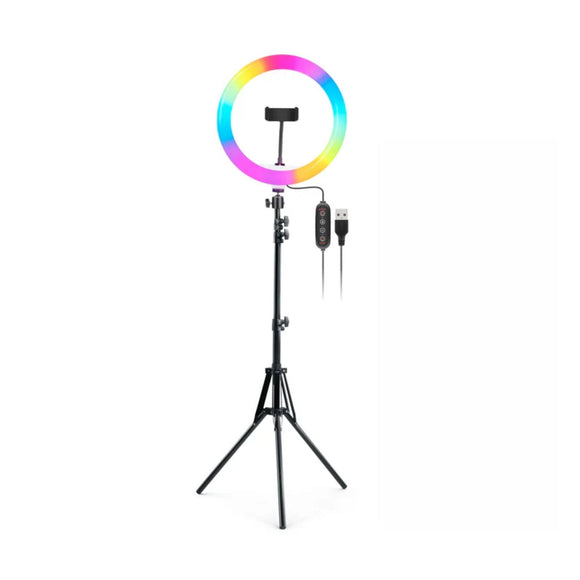 Digitek (DRL-14C RGB) 31cm LED Ring Light with 5 feet Stand for Photo & Video Shoot & More