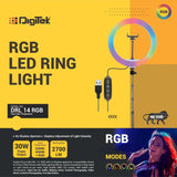 Digitek (DRL-14 RGB) 31cm LED Ring Light for Photo & Video Shoot Live Stream & More