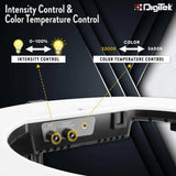 Digitek (DRL 18HC9) Professional 18" inch Ring Light with Stand | 2 Color Modes Dimmable Lighting | for YouTube Photo/Video Shoot Makeup & More | Compatible with iPhone/Android Phone & Camera, Black