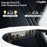 Digitek (DRL 18H C) Professional 46 CM (18" inch) Big LED Ring Light with Stand, 2 color modes Dimmable Lighting