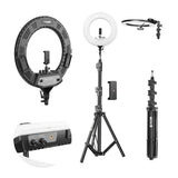 Digitek (DRL 18H C) Professional 46 CM (18" inch) Big LED Ring Light with Stand, 2 color modes Dimmable Lighting