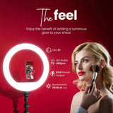 Digitek (DRL 18RT) Profesional (46cm) LED Ring Light with Remote Control, Runs on AC Power with No Shadow apertures, Ideal use for Makeup Artist, Video Shoot, Fashion Photography & Many More