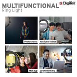 Digitek (DRL 12C) Professional (12 inch) LED Ring Light with Tripod Stand for Mobile Phones & Camera