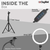 Digitek (DRL 12C) Professional (12 inch) LED Ring Light with Tripod Stand for Mobile Phones & Camera