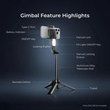 Digitek (DSG 001) Single Axis Foldable Tripod Gimbal with Remote Control Function & Detachable Fill Light