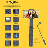 Digitek (DSG 003 ACH) Single Axis Foldable Smartphone Gimbal with Built in Extendable Telescopic Rod