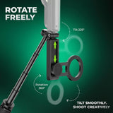 Digitek (DTR 350 SS) Magnetic Selfie Stick Tripod with 10m Bluetooth Remote, Pocket-Sized Design, 1Kg Max Load, 360° Rotation, Magnetic Phone Mount, Ideal for Travel and Vlogging