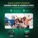 Digitek (DTR 350 SS) Magnetic Selfie Stick Tripod with 10m Bluetooth Remote, Pocket-Sized Design, 1Kg Max Load, 360° Rotation, Magnetic Phone Mount, Ideal for Travel and Vlogging
