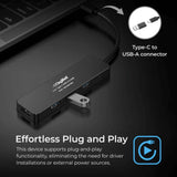 Digitek (DUH 004 PRO) Aluminum USB C Hub with 4 USB Ports, High Speed, Compatible with MacBook, Windows, C-Type Smartphones and Other Type-C Devices