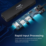 Digitek (DUH 005)USB Hub 5 in 1, 3 USB Port 2.0 & 2 TF & SD Slots Data Transfer Upto 480Mbps Compatible for MacBook, DELL, Computers & Other laptops, Black