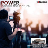 Digitek (DVH 001PRO) Video Fluid Head | Lightweight with Flat Base | Supports Multiple Tripods & Monopods (Load Capacity-5 Kgs)