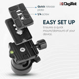 Digitek (DVH-002) Digitek Lightweight Ball Head with Quick Release Plate