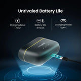 Digitek® (DWM-103) Wireless Microphone System with ANC Noise Reduction & 8Hrs Battery Life, 30m Range, High Fidelity, Dual Connector to Work with Android & iOS Devices for Seamless Audio Recordings
