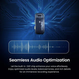 Digitek® (DWM-103) Wireless Microphone System with ANC Noise Reduction & 8Hrs Battery Life, 30m Range, High Fidelity, Dual Connector to Work with Android & iOS Devices for Seamless Audio Recordings