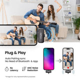 Digitek® (DWM-103) Wireless Microphone System with ANC Noise Reduction & 8Hrs Battery Life, 30m Range, High Fidelity, Dual Connector to Work with Android & iOS Devices for Seamless Audio Recordings