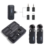 Digitek® (DWM 106) 2-in-1 Wireless Microphone System, 80M Range, Noise Cancellation & Reverberation Mode, 360° Sound Capture, Lightning/Type-C/TRRS/TRS Adapter Support for DSLR/Camcorder/Android & iOS