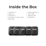 Digitek® (DWM 111) 4 Channel Wireless Microphone System, 360° Ultra Voice Capture & 2.4GHz, Plug & Play, 50m Range, Noise Reduction, Use with DSLR, Smartphone & Laptops, for Podcast, Vlog & Videoshoot