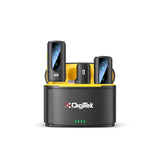 Digitek® (DWM 112) 2-in-1 Wireless Microphone System, 50M Range, Noise Reduction, 7Hrs Run Time, 2.4G, Type C to Lightning, for Android / iOS, Seamless Audio Recording, Vlogging, YouTube & More