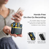 Digitek® (DWM 112) 2-in-1 Wireless Microphone System, 50M Range, Noise Reduction, 7Hrs Run Time, 2.4G, Type C to Lightning, for Android / iOS, Seamless Audio Recording, Vlogging, YouTube & More