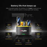 Digitek® (DWM 112) 2-in-1 Wireless Microphone System, 50M Range, Noise Reduction, 7Hrs Run Time, 2.4G, Type C to Lightning, for Android / iOS, Seamless Audio Recording, Vlogging, YouTube & More