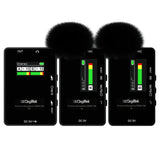 Digitek® (DWM 104) Wireless Microphone System, 2 Transmitters 1 Receiver with TFT Display, 150M Range, 10Hrs RX/TX Runtime, Noise Cancellation, Low Cut Function, Mono/Stereo Output, 3.5mm Interface