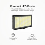 Digitek (LED-D300) Ultra Slim Portable Professional LED Video Light Multi Scene Lightening & Colour Temperature & Brightness Control