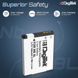 Digitek (NB8L) Lithium-ion Rechargeable Battery for DSLR Camera, Compatibility - Powershot A2200IS, A3300IS, A3100IS, A3000IS, A3200IS, CB2LA