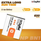 Digitek (NP BN1) 630 mAh Rechargeable Battery Packs for Nikon Digital Camera | Compatibility - TX7-W-390, W-380, W-370, W-350, W-330, W-310