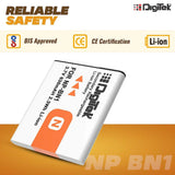 Digitek (NP BN1) 630 mAh Rechargeable Battery Packs for Nikon Digital Camera | Compatibility - TX7-W-390, W-380, W-370, W-350, W-330, W-310