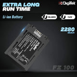 Digitek (NP FZ100) Lithium-ion Rechargeable Battery for Sony Digital Camera | Compatibility - for PD-150, 150P, 170, 170P, TR1, 200, 300