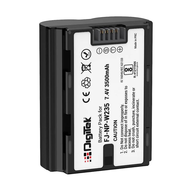 Digitek (NP-W235) Extra Power Secondary Rechargeable Li-ion Camera Battery for NP-W235 (3500mAh)