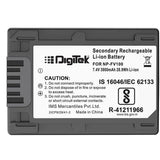 Digitek (NP FV100) 3900mAh Extra Power Secondary Rechargeable Li-ion Camera Battery for Sony FDR-AX53,FDR-AX700,HDR-CX455,HDR-CX675,DCR-SR21,DCR-SR60,DCR-SR68,DCR-SR88 Camera