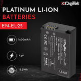 Digitek (Platinum EN-EL25) Extra Power Secondary Li-ion Rechargeable Battery for EN-EL25 (7.6V, 1600mAh)