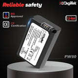 Digitek (Platinum FW50) Platinum Lithium-ion Rechargeable Battery for Sony DSLR Camera | Compatibility - Alpha NEX-3, 5, 6 and 7 Series Cameras, DSLR-SLT-A33, DSLR-SLT-A55