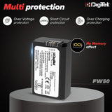 Digitek (Platinum FW50) Platinum Lithium-ion Rechargeable Battery for Sony DSLR Camera | Compatibility - Alpha NEX-3, 5, 6 and 7 Series Cameras, DSLR-SLT-A33, DSLR-SLT-A55