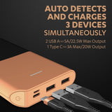 Duracell Powerbank 10000mh with Series 3 - C to Lightening Cable