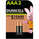 Duracell Rechargeable AAA 900mAh Batteries, Pack of 2