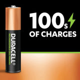 Duracell Rechargeable AAA 900mAh Batteries, Pack of 4