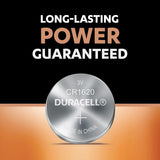 Duracell Specialty 1620 Lithium Coin Battery 3V, Pack of 5 Designed for use in keyfobs, Scales, wearables and Medical Devices