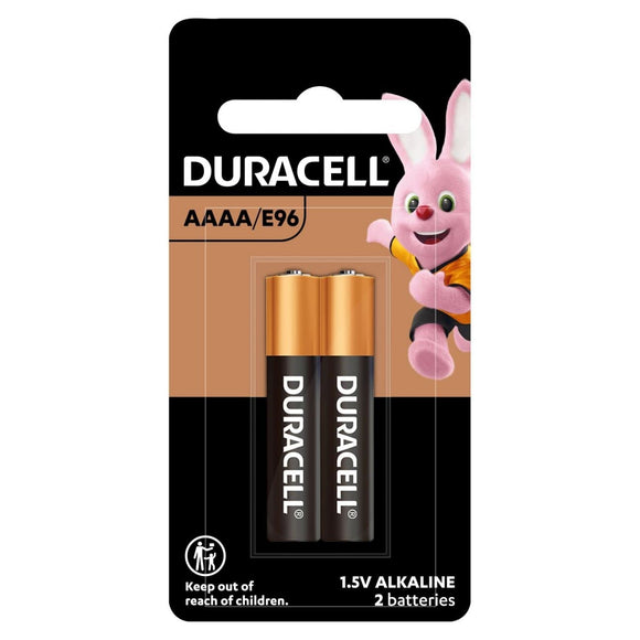 Duracell Specialty Alkaline AAAA Battery 1,5V, Pack of 2 (LR8D425) Suitable for use in Digital pens, Medical Devices and headlamps