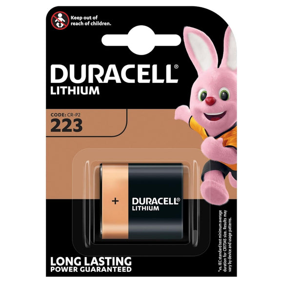 Duracell Specialty High Power Lithium 223 Photo Battery 6V, pack of 1 (223 / CR-P2) suitable for use in digital camera