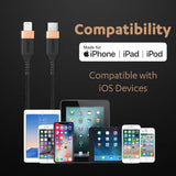 Duracell USB Type C To Lightning Apple Certified (Mfi) Braided Sync & Charge Cable For Iphone, Ipad And Ipod. Fast Charging Lightning Cable, 3.9 Feet (1.2M) - Black
