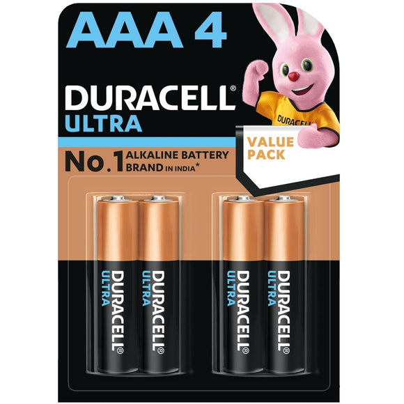 Duracell Ultra Alkaline AAA Batteries, pack of 4