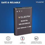 WELBORN EN-EL23 Rechargeable Lithium-Ion Battery for Nikon Coolpix P600, P610.